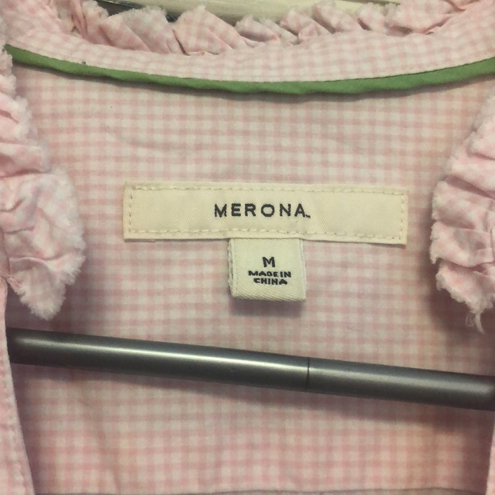 Merona Light Pink Ruffle Button-Up Blouse - Picture 3 of 5